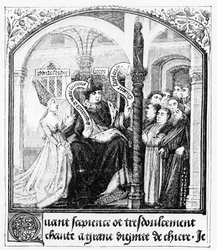 Boèce (480-524) consulte Dame Philosophie, miniature de 